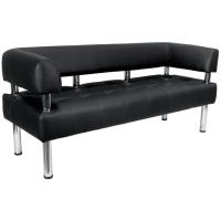 Диван офисный Примтекс плюс Tonus 03 D-5, 1600 мм, экокожа, black Фото