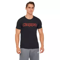 Футболка Kappa T-shirt Mezza Manica Girocollo K1335 Nero con stam Фото