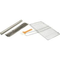 Набор для барбекю Voltronic решітка 20х35 см, шампури 40шт, шпажки 40 шт Фото