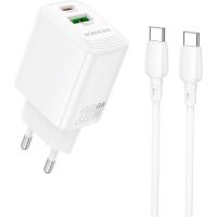 Зарядное устройство BOROFONE BN27 Fuente 1xUSB-C PD20W + 1xUSB QC3.0 + cable US Фото