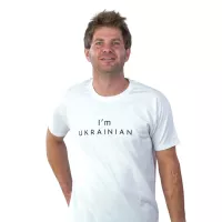Футболка Sol's Imperial 190 I'am Ukrainian білий L Фото