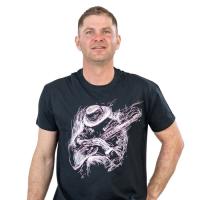 Футболка Sol's Regent 150 Guitar player насичений чорний S Фото