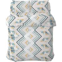 Постельное белье Home Line Увлеченность бежевый-бирюзовый, бязь, полуторный Фото