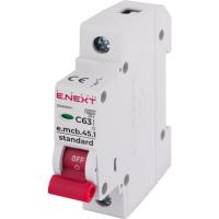 Автоматический выключатель E.NEXT 1-п e.mcb.stand. 63А C ( 4,5кА) Фото