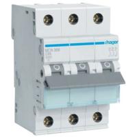 Автоматический выключатель Hager 3-п. C 6A (6kA) 3M (B) Фото