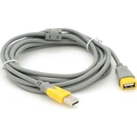 Дата кабель V-LINK USB 2.0 AM/AF 3.0m ferrite grey yellow Фото