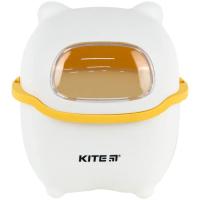 Кошик для паперів Kite Настільний контейнер для сміття, біло-помаранчевий Фото