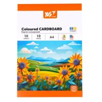 Цветной картон Yes односторонний А4 Orange Line 10 листов Фото