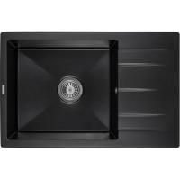 Мийка кухонна GRANADO NAVIA black shine з сифоном (775*495mm.) Фото