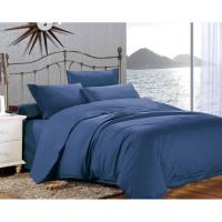 Постельное белье Home Line Сатин Люкс (темно-синий) семейный Фото