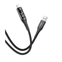 Дата кабель XO USB 2.0 AM to Lightning 1.0m 2.4A LED black Фото