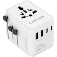 Зарядний пристрій Canyon OnTour 70 3xUSB-C + 2xUSB-A EU/UK/US/AUS 70W White Фото