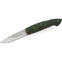 Нож Maserin Consoli, N690, зелений кап кучерявої берези Фото