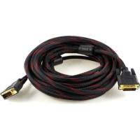 Кабель мультимедийный Merlion DVI M to DVI M 5.0m 24+1pin black/red Фото