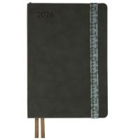 Еженедельник Leo planner А5 датированный 2026 «Polo», мягкий, графитовый, 3 Фото