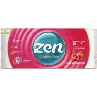 Туалетная бумага Zen Premium Care Sweet Pomegranate 3 слоя 8 рулонов Фото