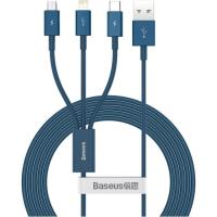 Дата кабель Baseus USB 2.0 AM to Lightning + Micro 5P + Type-C 1.5m 3 Фото