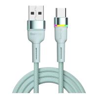 Дата кабель Essager USB 2.0 AM to USB-C 1.0m 3A LED blue Фото