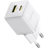 Зарядное устройство Baseus 1xUSB-C 30W + 1xUSB white Фото