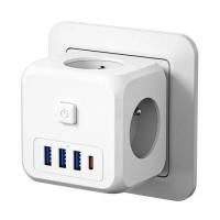 Зарядное устройство Essager 3xUSB + 1xUSB-C 7-in-1 white Фото