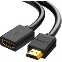 Кабель мультимедийный Ugreen HDMI M to HDMI F 1.0m HD107 black Фото