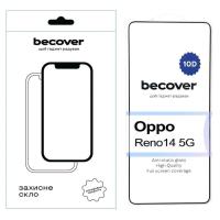 Скло захисне BeCover 10D Oppo Reno14 5G Black Фото