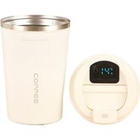 Термокружка Merlion з LED дисплеєм 380 мл, біла Фото