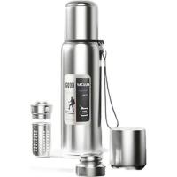 Термос Merlion з ситечком та чашкою 2 л, сталевий Фото