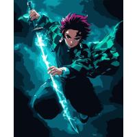 Картина по номерам Santi Demon Slayer Tanjiro Kamado 40х50 см Фото