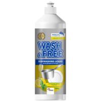 Средство для ручного мытья посуды Wash&Free Сочный лимон и мята 1000 г Фото
