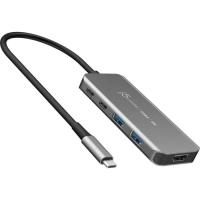 Концентратор J5create USB-C 5-in-1 2xUSB 3.2 10Gbps + 2xUSB-C 10Gbps PD Фото