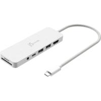 Концентратор J5create USB-C 6-in-1 2xUSB 3.2 + USB-C PD + HDMI 4K + SD/T Фото