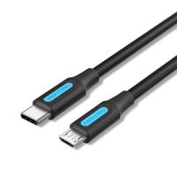 Дата кабель Vention USB-C to Micro 5P 1.0m 2A black Фото