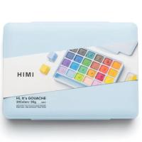 Гуашевые краски HIMI Jelly Cup 24 кольори по 30 мл, блакитний пластик.п Фото