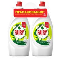 Средство для ручного мытья посуды Fairy Зеленое яблоко 2 x 900 мл Фото