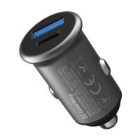 Зарядное устройство ColorWay USB-C PD30W + USB QC3.0 car adapter Фото
