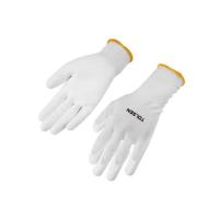 Защитные перчатки Tolsen полиэстер с ПУ покрытием белые XL (10) Фото