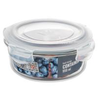 Пищевой контейнер Ardesto Gemini круглий, 0.95л, боросилікатне скло, прозори Фото