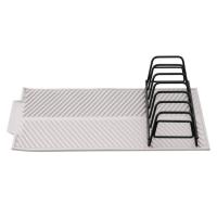 Сушилка для посуды Ardesto Minimalism 39х25х8см, силікон, метал, сірий Фото