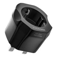 Перехідник Essager EU to UK 220V black Фото