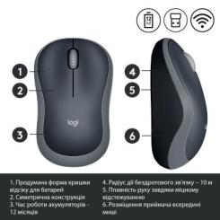 Мышка Logitech M185 swift grey Фото 3