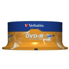 Диск DVD Verbatim 4.7Gb 16X CakeBox 25шт Фото 1