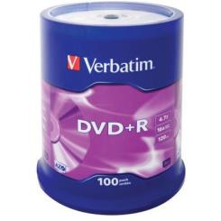Диск DVD Verbatim 4.7Gb 16X CakeBox 100шт Фото