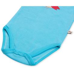 Боди детское Luvable Friends синий из бамбука с птичкой Фото 1