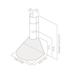 Вытяжка кухонная Elica TONDA WH F/60 Фото 1