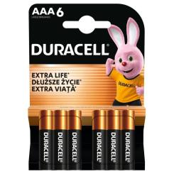 Батарейка Duracell AAA лужні 6 шт. в упаковці Фото 1