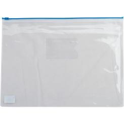 Папка на молнии Buromax А4, plastic zipper blue Фото
