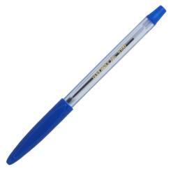 Ручка шариковая Buromax non-retractable JOBMAX, rubber grip, blue Фото