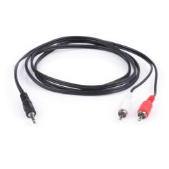 Кабель мультимедийный Vinga 3.5mm M to 2xRCA 1.5m Фото 1