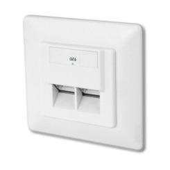 Компьютерная розетка Digitus 2xRJ45 FTP, для скрытой проводки Фото